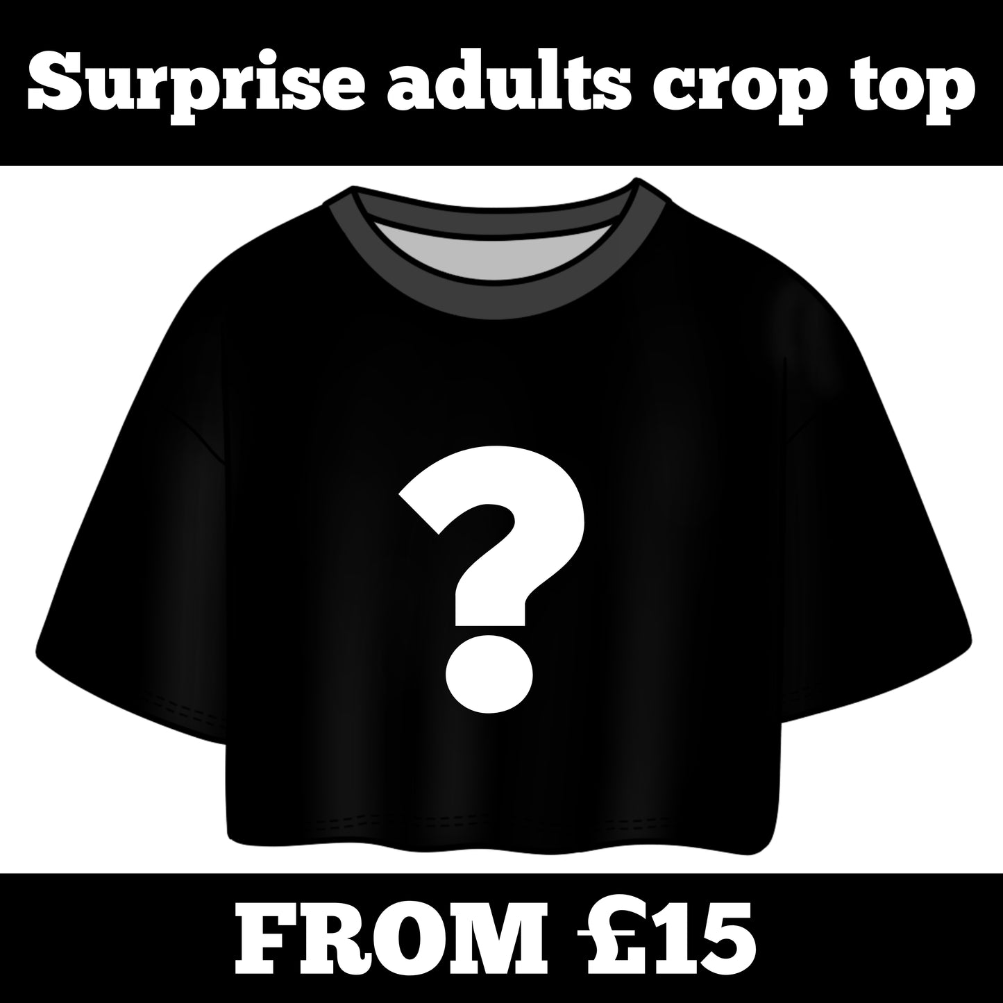 BLACK FRIDAY! Surprise adults crop top