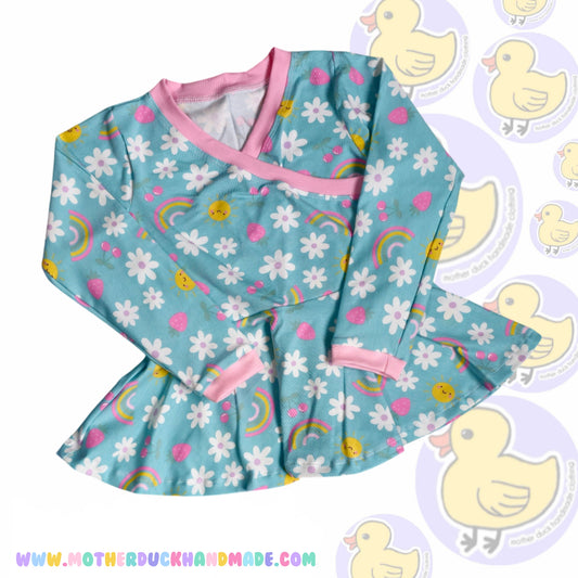 Childrens wrap twirly peplum (3m-12Y)
