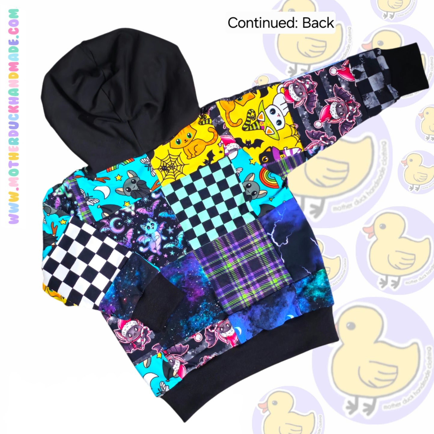 Childrens patchwork hoodie/jumper (2-11Y)