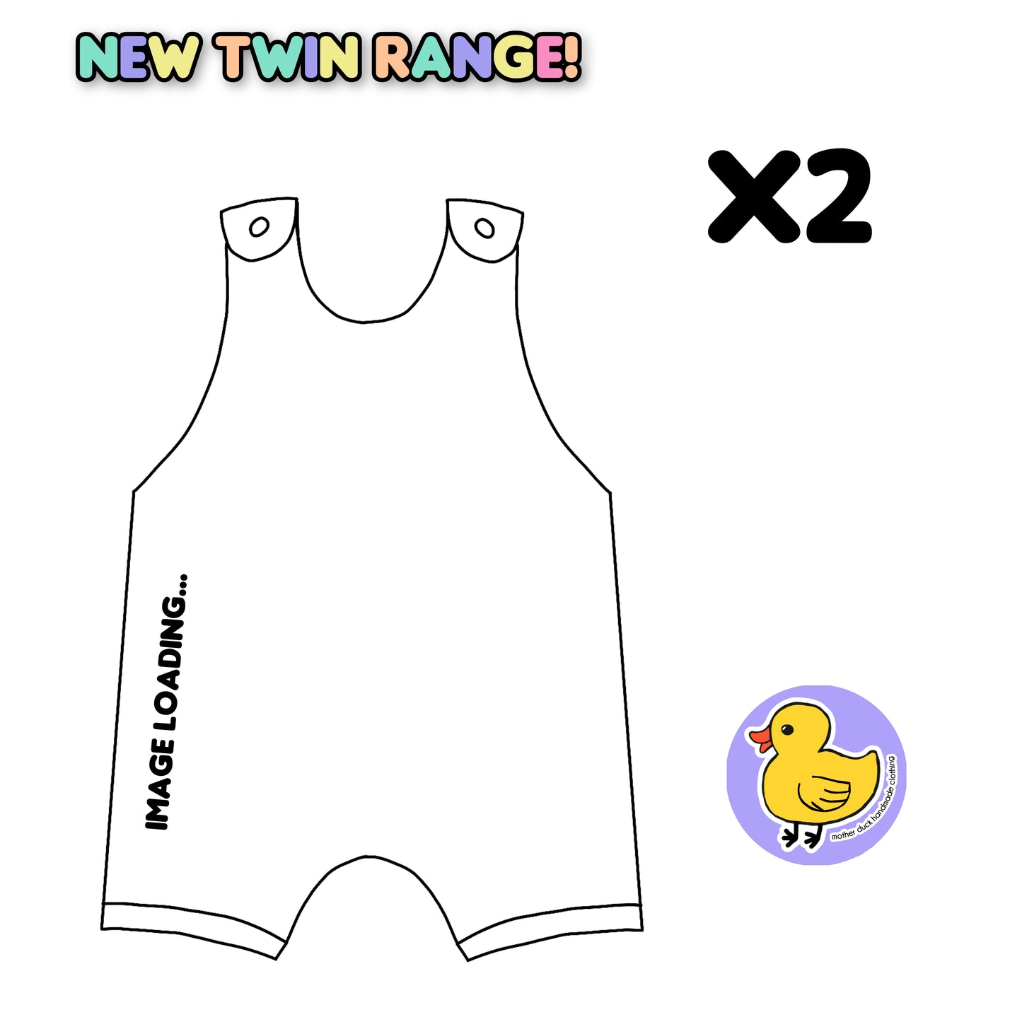 Twin me! 2x Short rompers (shoulder snaps)