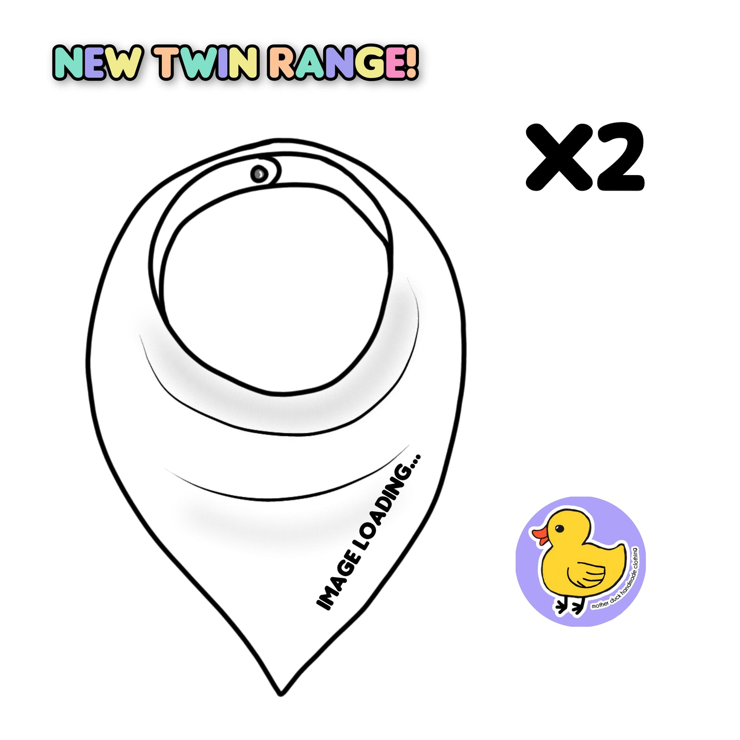 Twin me! 2x Bandanna bibs