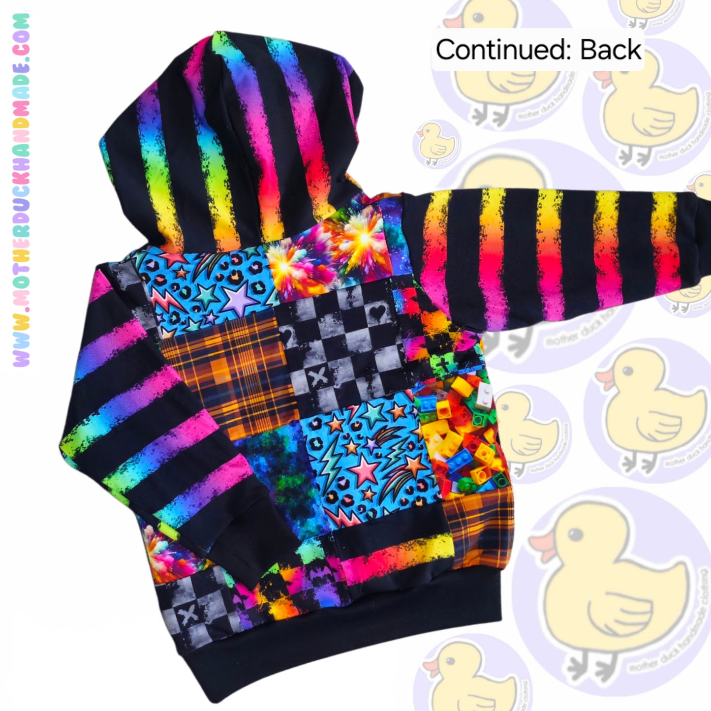 Patchwork hoodie/jumper