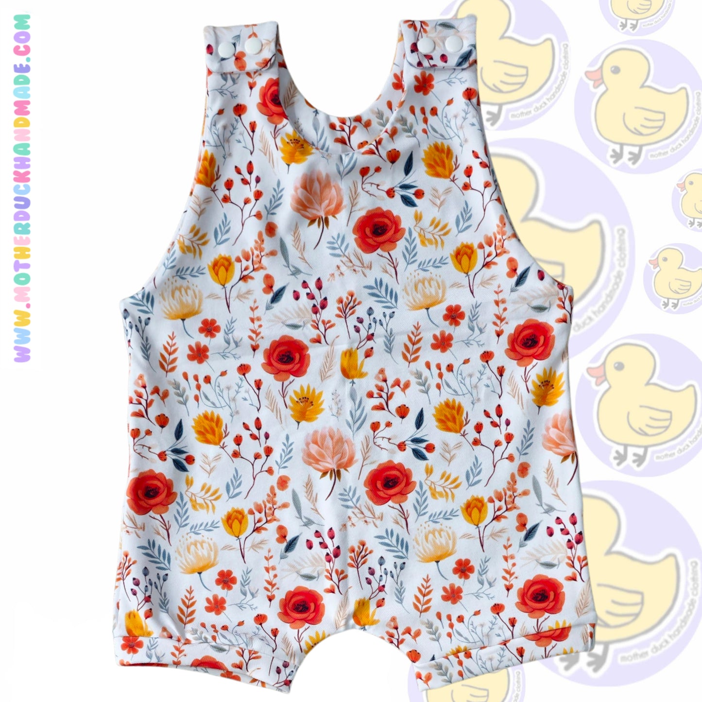Childrens Short romper - Shoulder snaps (0-6Y)