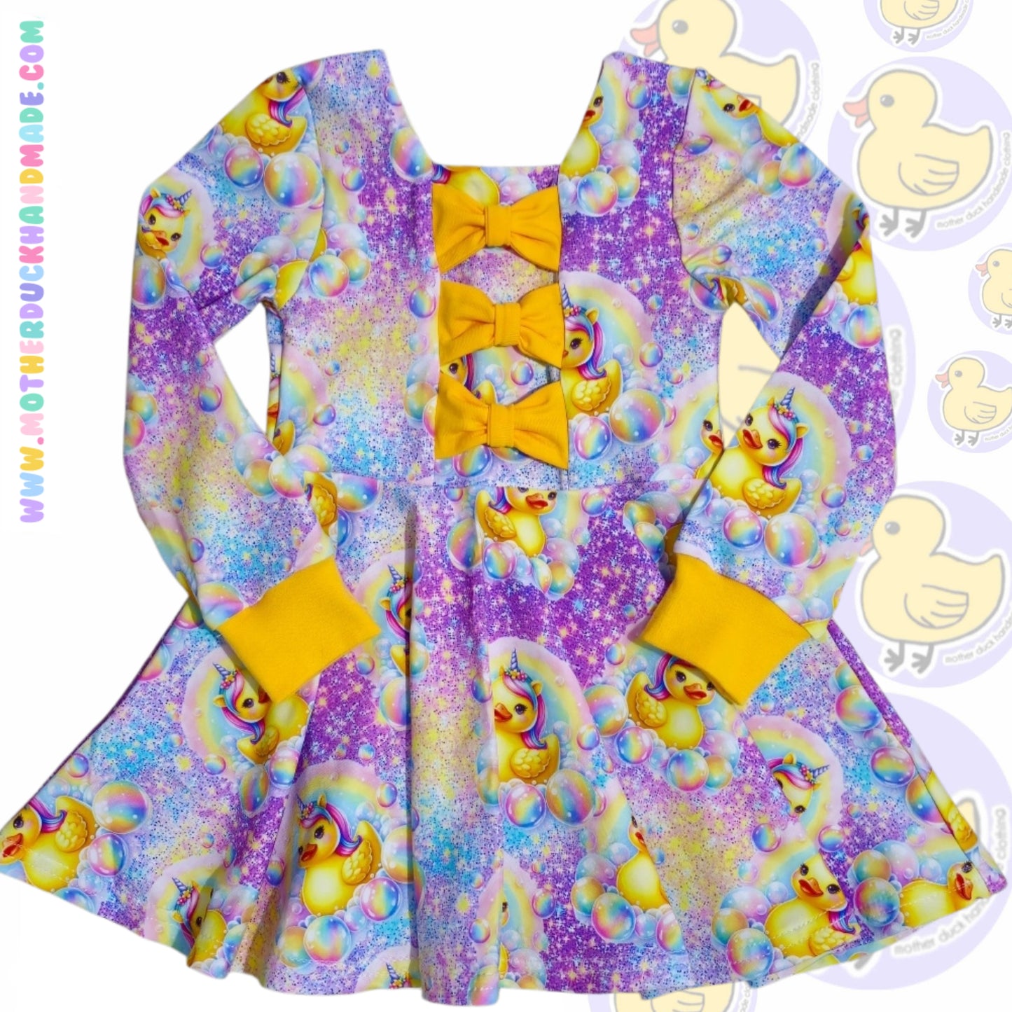 Childrens full circle BOW BACK twirly dress (0-12Y)