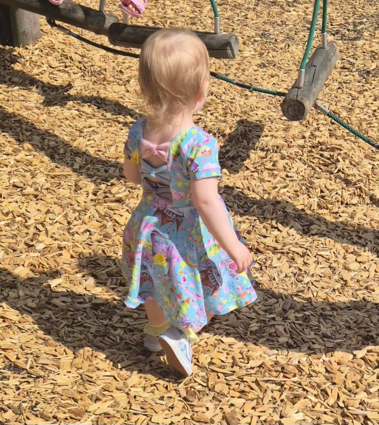 Bow back twirly dress