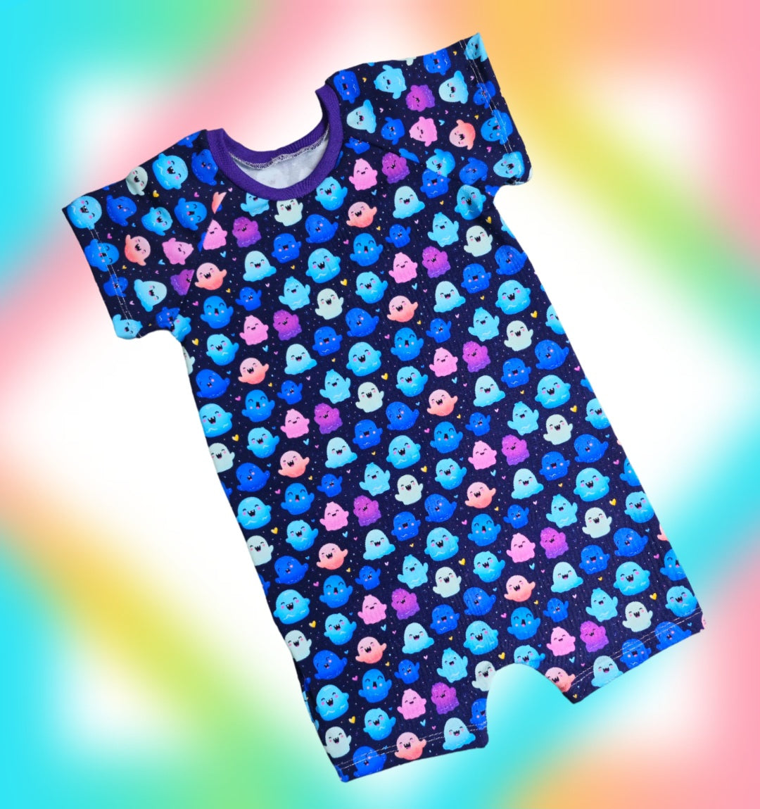 Raglan short romper (pull on)