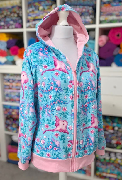 Womens/Teens curve fit ZIP UP JACKET - Reversible option (UK4-28)