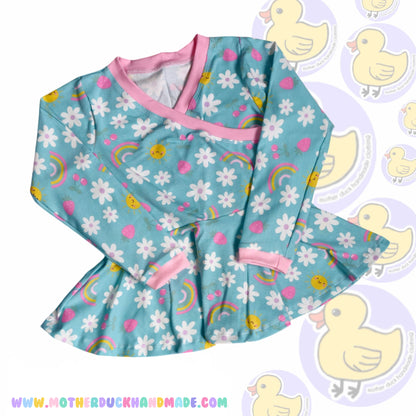 Childrens wrap twirly peplum (3m-12Y)