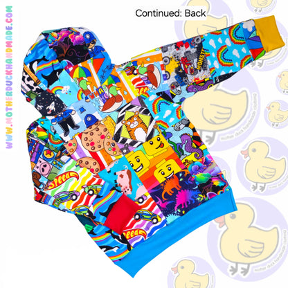 Childrens patchwork hoodie/jumper (2-11Y)