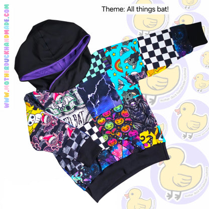 Childrens patchwork hoodie/jumper (2-11Y)