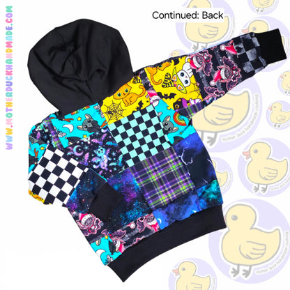 Childrens patchwork hoodie/jumper (2-11Y)