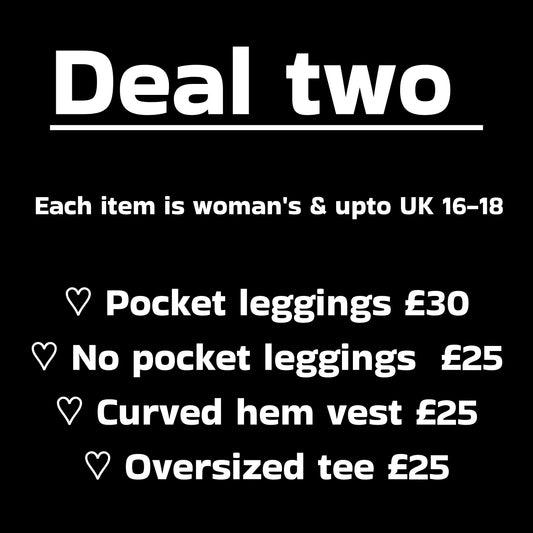BLACK FRIDAY Deal 2 - Adults leggings & tees