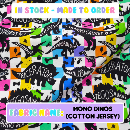 IN STOCK - Mono dinos (cotton jersey)