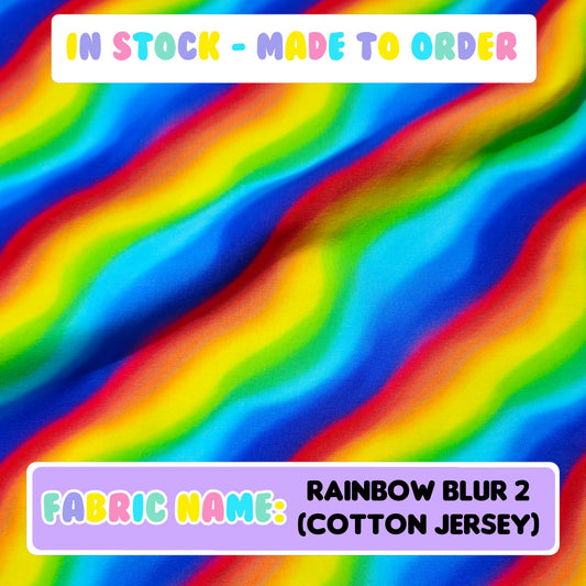 IN STOCK - Rainbow blur two (cotton jersey)