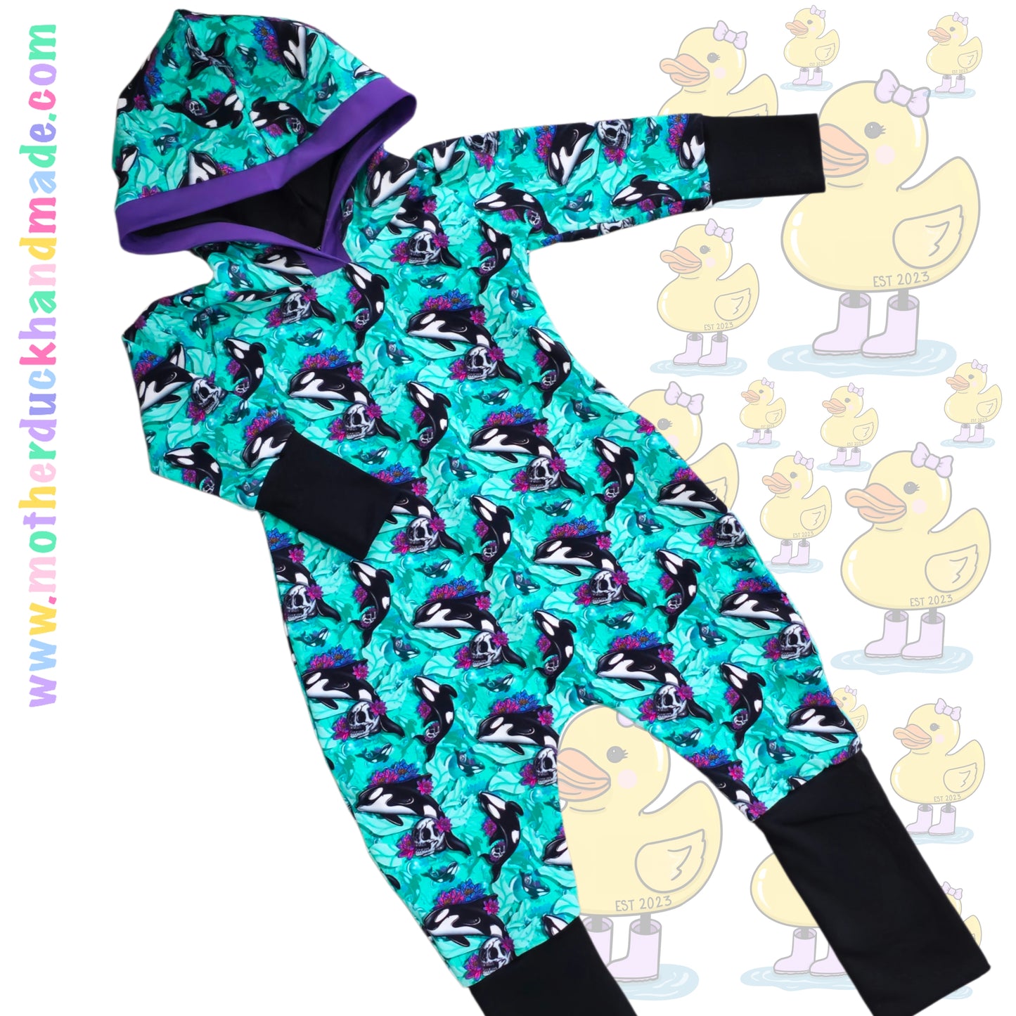 Childrens Beatbox romper - Optional hood & sleeve lengths (0-12Y)