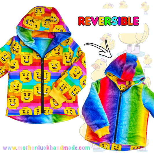 Childrens Zip-up Jackets - Reversible available (0-8Y)