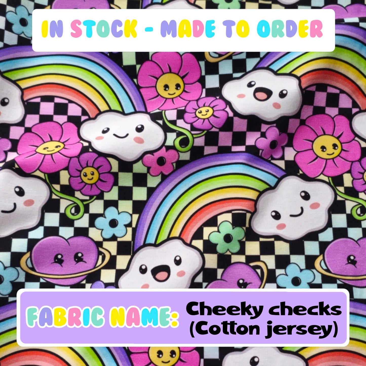 IN STOCK - Cheeky checks (cotton jersey)
