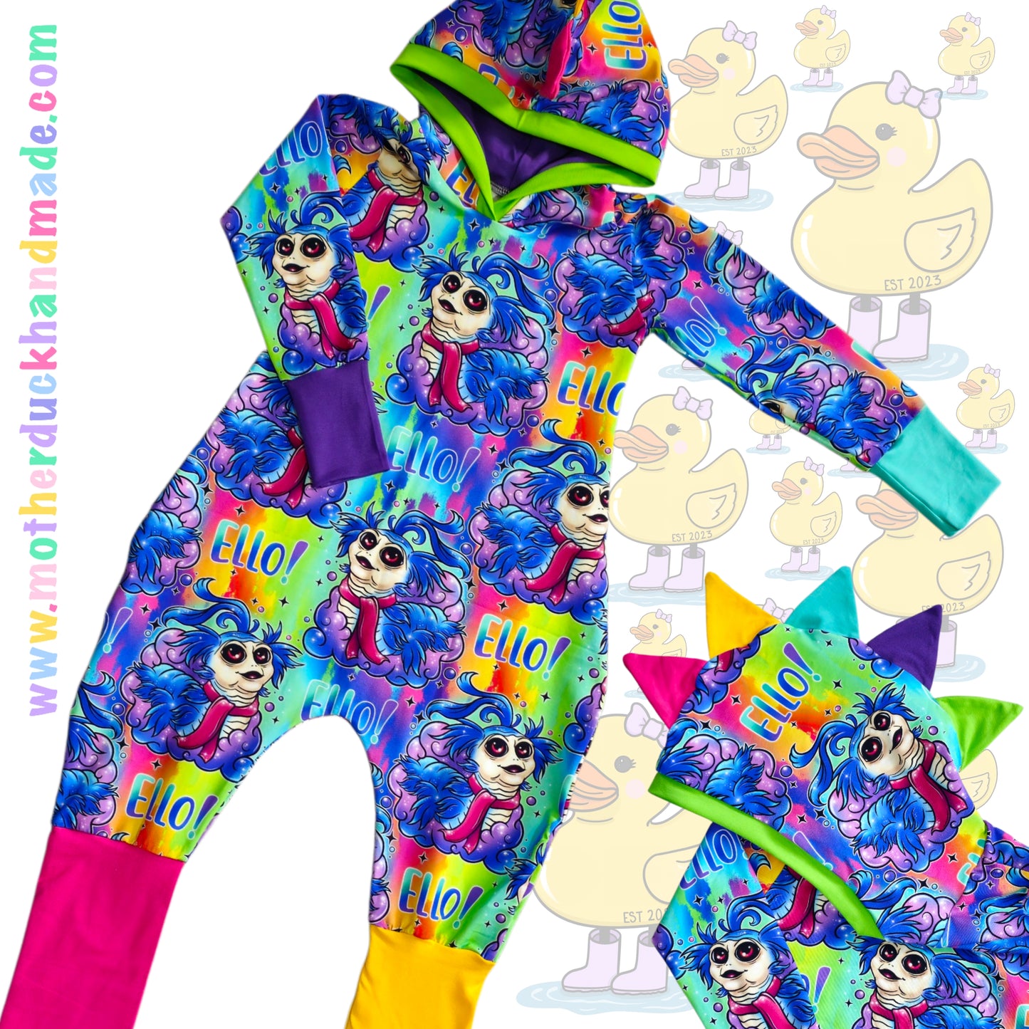 Childrens Beatbox romper - Optional hood & sleeve lengths (0-12Y)