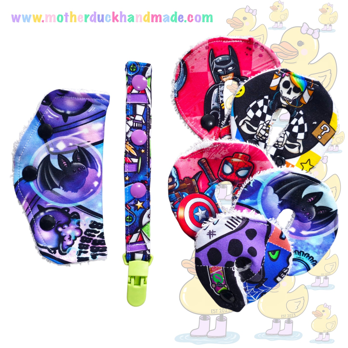 PEG feeding G tube reusable products -  port covers, pads & clips