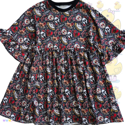 Womens/Teens SMOCK dress (UK4-24) with or withoust sleeve frill