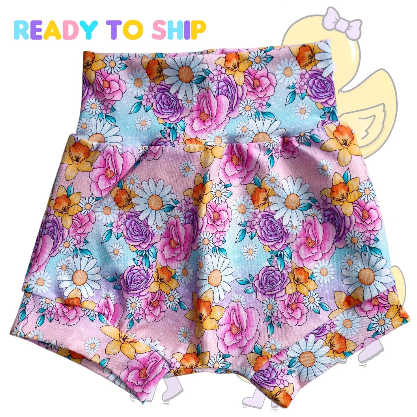 12-18 MONTHS - Pink floral bummies