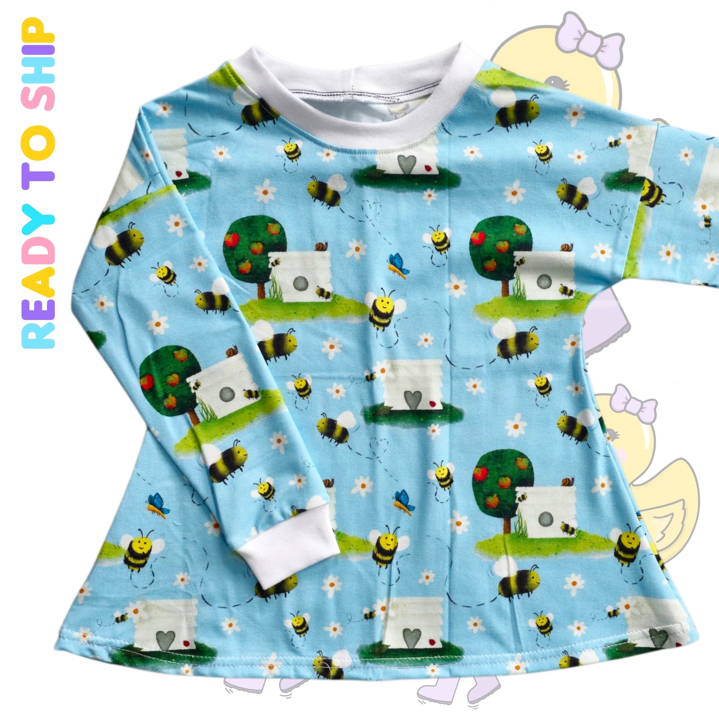 18-24 MONTHS - Summer bees long sleeve beachcomber tee