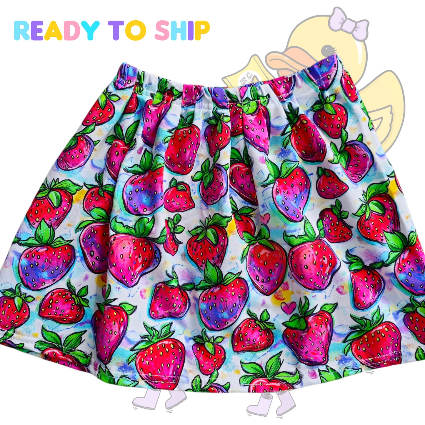 5-6 YEARS- Strawberry skirt