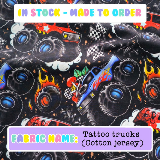 IN STOCK - Tattoo trucks (cotton jersey)