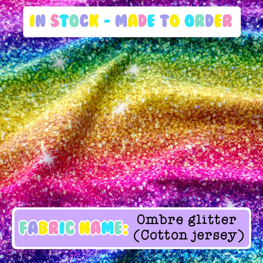 IN STOCK - Ombre glitter (cotton jersey)