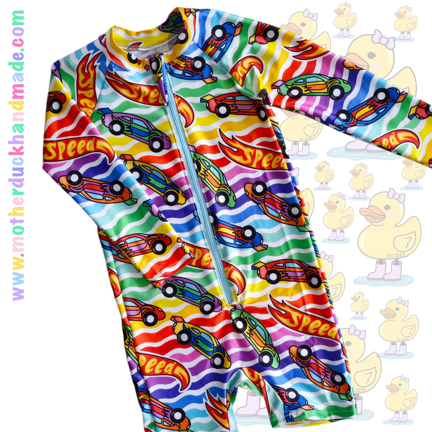 Childrens Sunshine SWIM zip romper (Prem - 8Y)