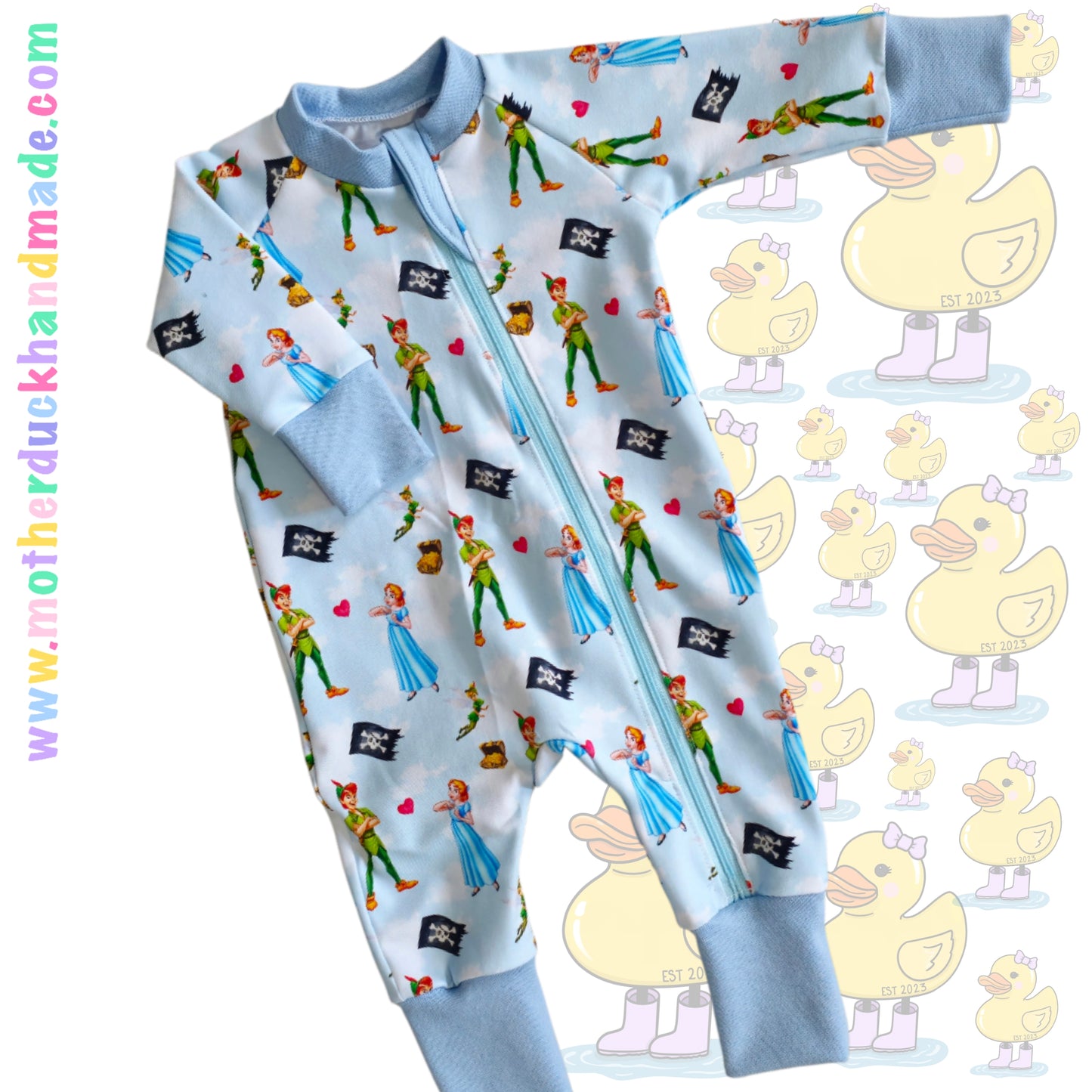 Zip up baby/toddler sleepsuit (Prem-18m)