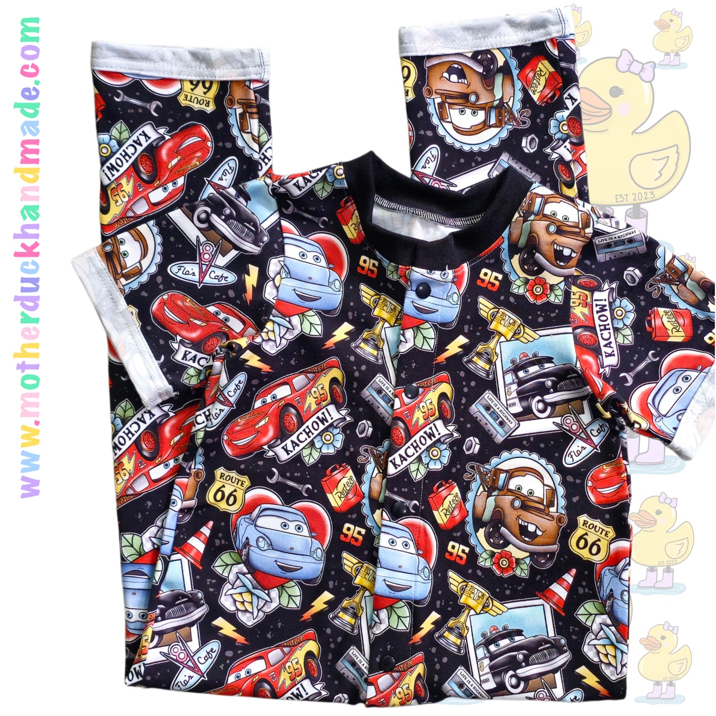 Rolled hem romper LONG LEG - Long or short arms (Prem-5/6Y)