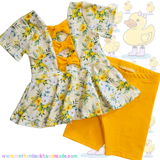 Childrens Bow Back Twirly Peplum (0-12Y)
