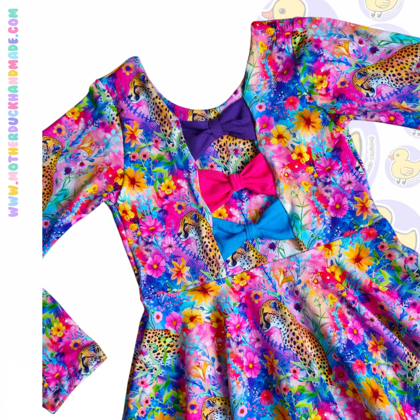 Childrens full circle BOW BACK twirly dress (0-12Y)