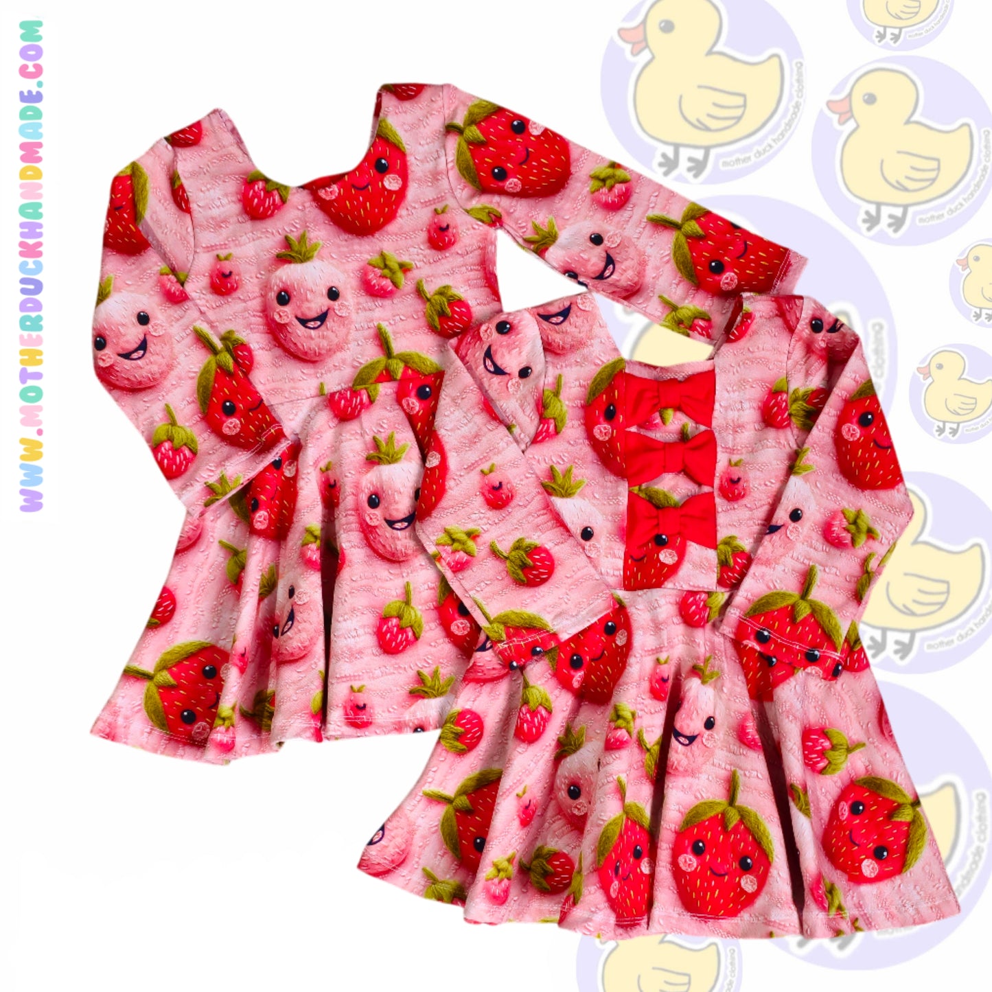 Childrens full circle BOW BACK twirly dress (0-12Y)