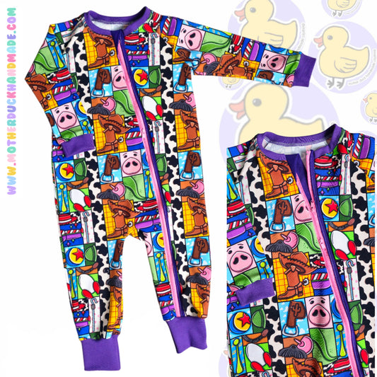 Zip up baby/toddler sleepsuit (Prem-18m)