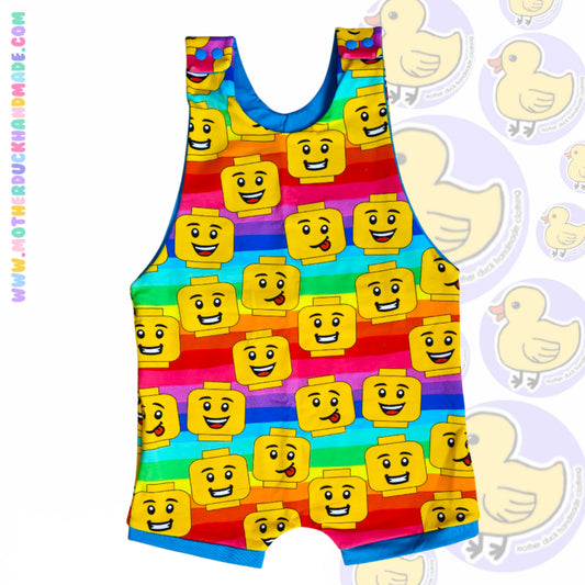 Childrens Short romper - Shoulder snaps (0-6Y)
