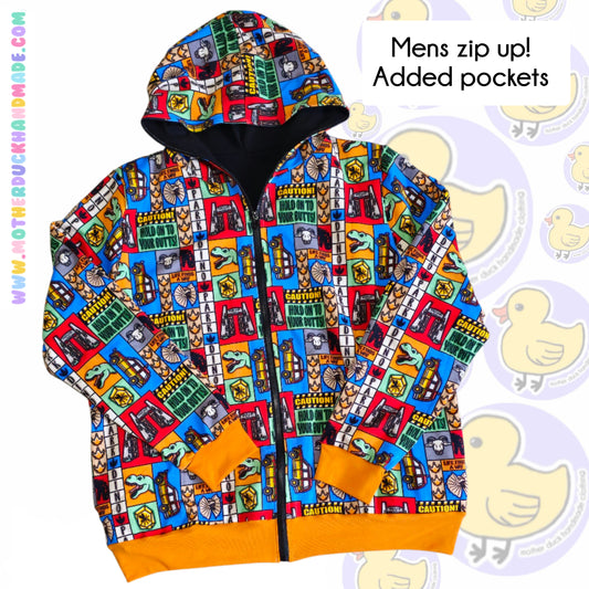 Mens/Teens Straight fit ZIP UP JACKET - Reversible option (XXS-7XL)