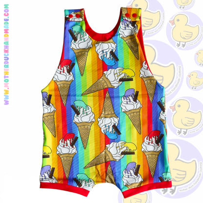 Childrens Short romper - Shoulder snaps (0-6Y)