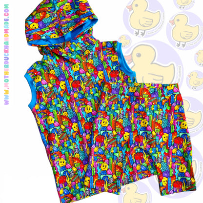 Childrens hooded tee - Short, long or Sleeveless (0-14Y)