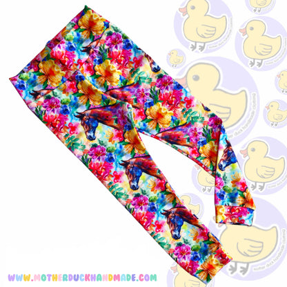 Childrens leggings - Yoga waistband (0-11Y)