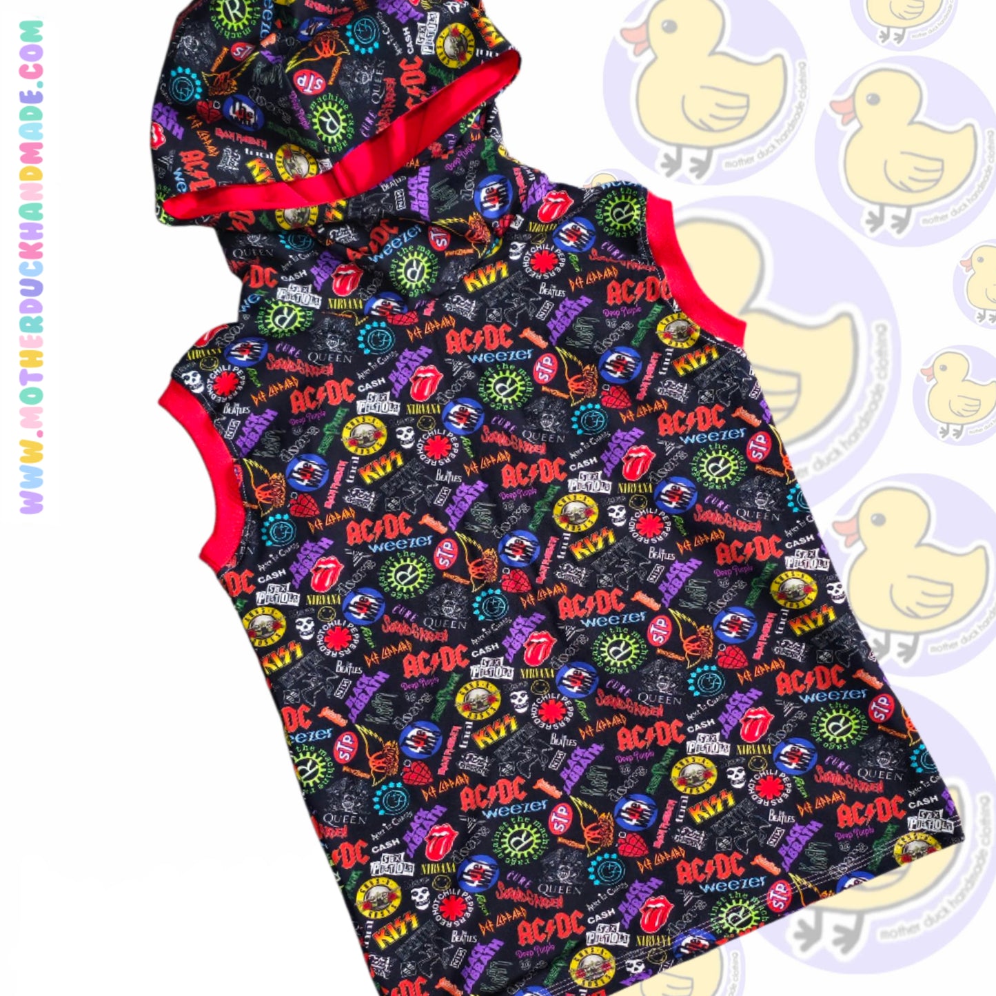 Childrens hooded tee - Short, long or Sleeveless (0-14Y)