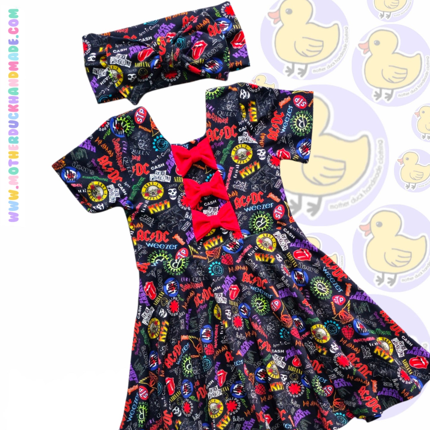 Childrens full circle BOW BACK twirly dress (0-12Y)