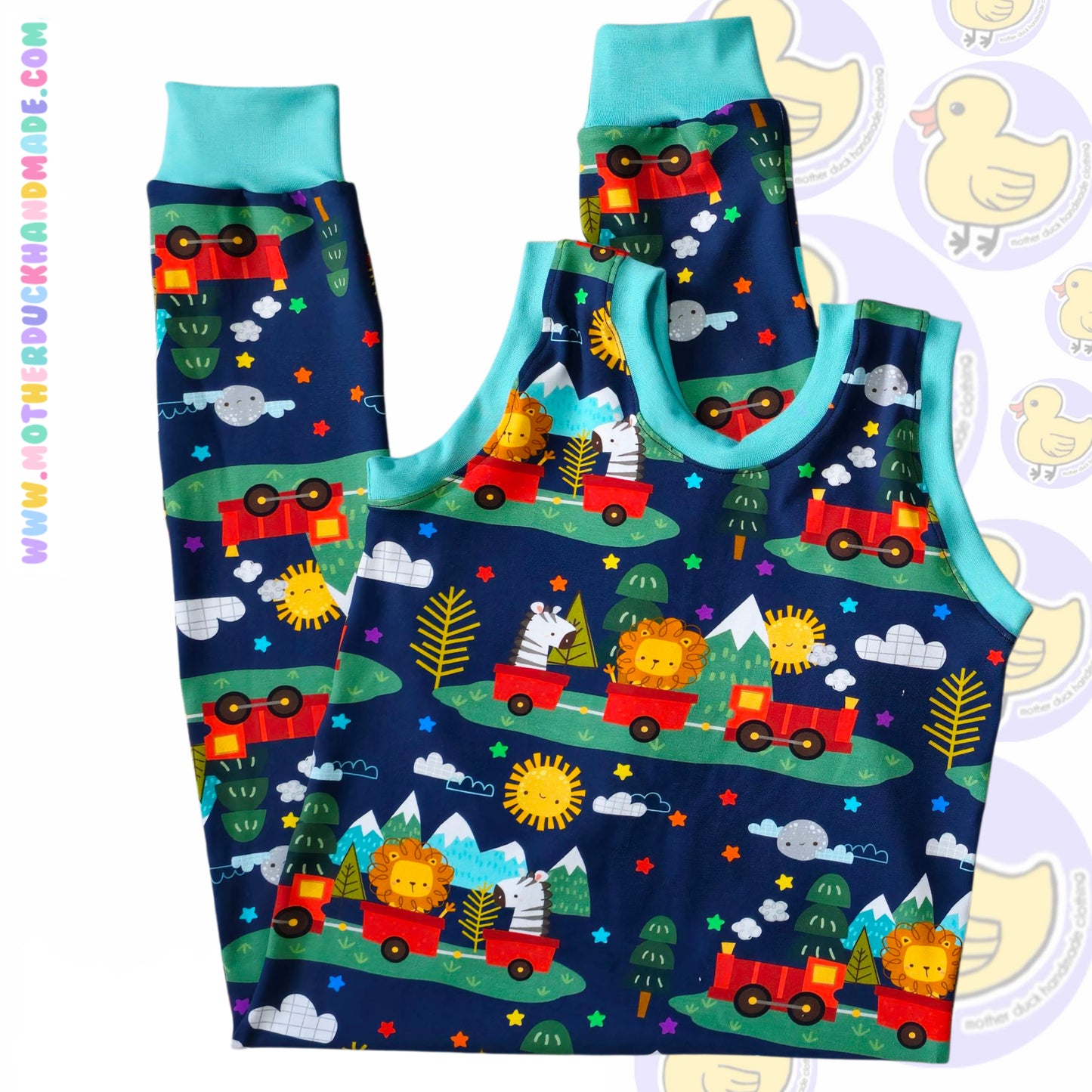 Childrens Long romper - Pull on (0-6Y)