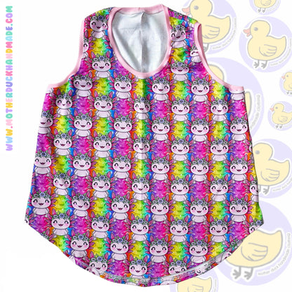 Womens/Teens Curved Hem Vest (UK4-28)