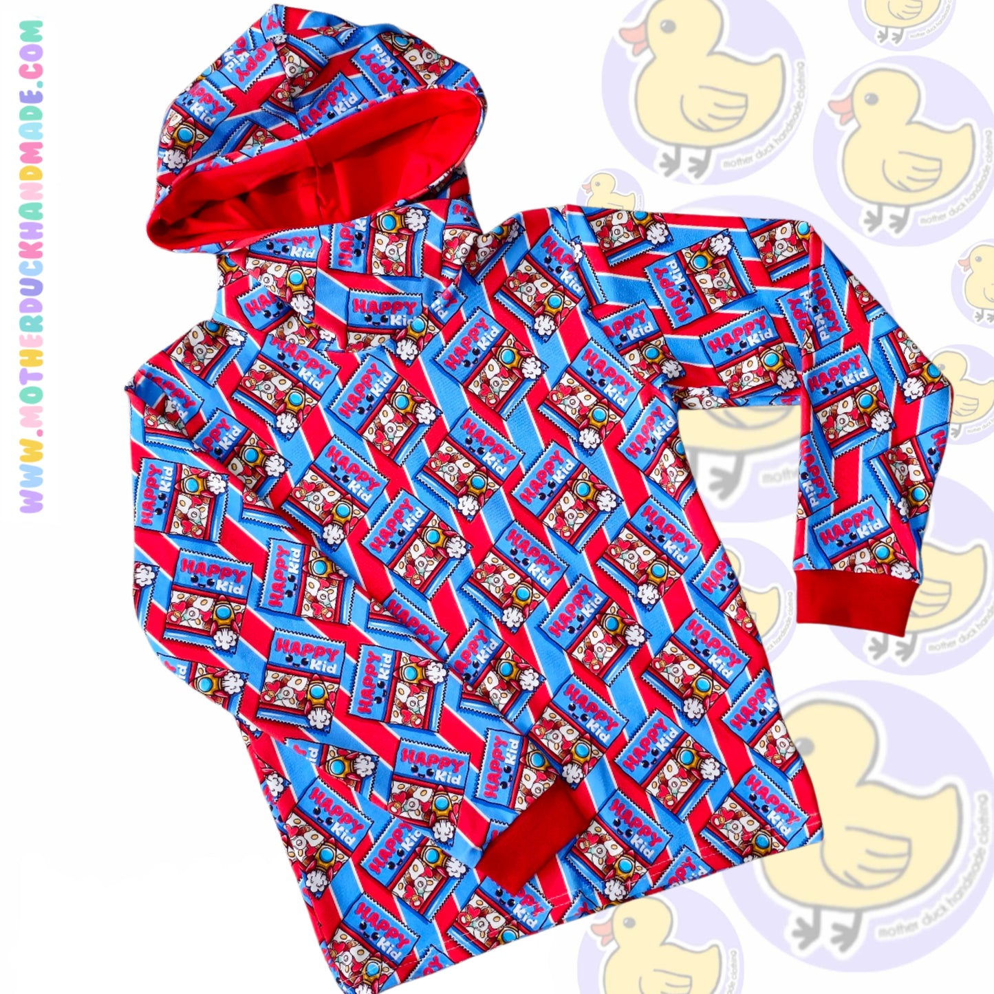 Childrens hooded tee - Short, long or Sleeveless (0-14Y)