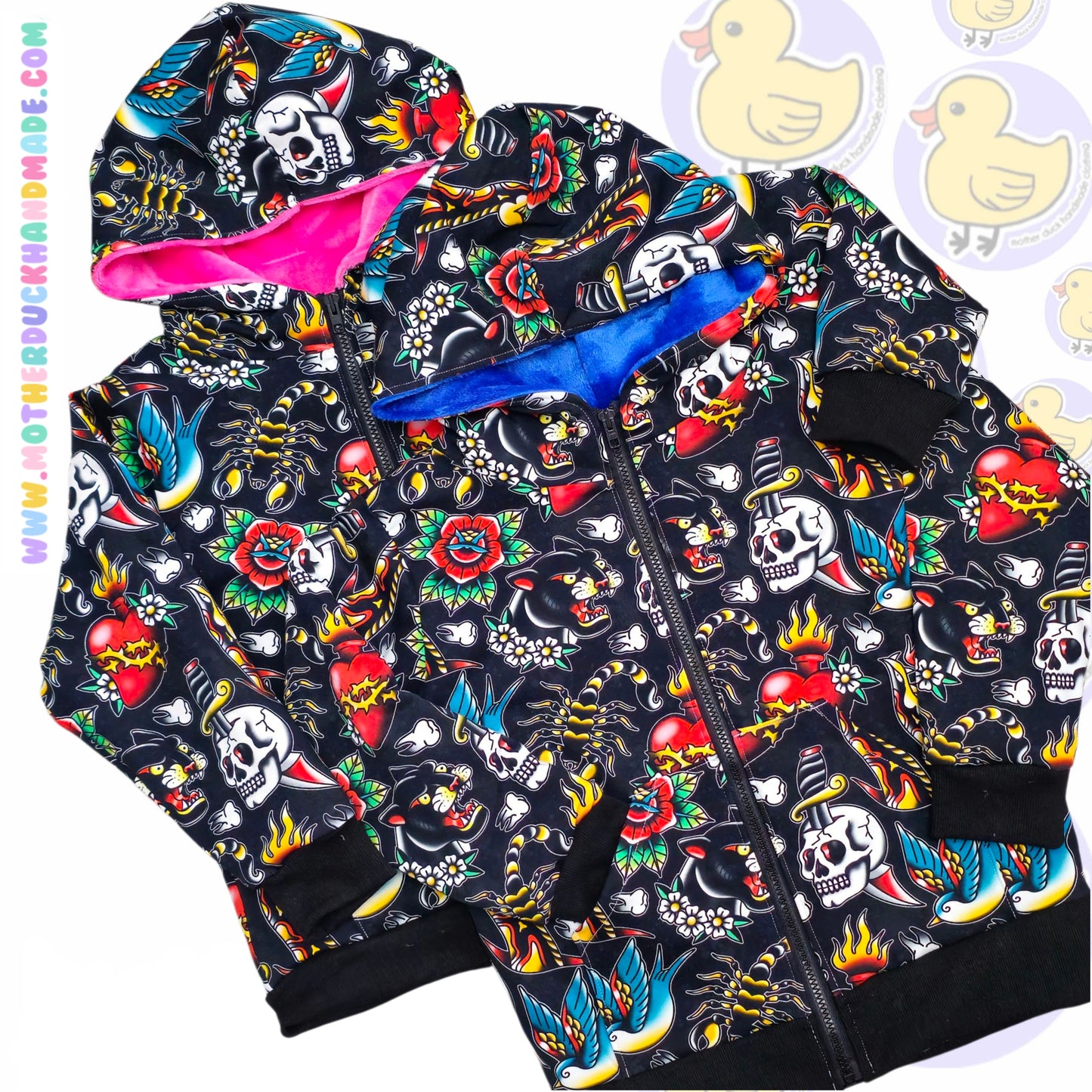 Childrens Zip-up Jackets - Reversible available (0-8Y)