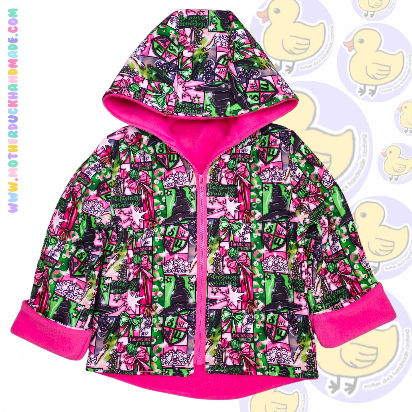 Childrens Zip or Button up coat - fully lined (0-12Y)