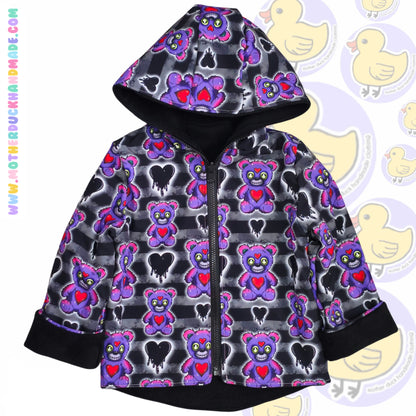 Childrens Zip or Button up coat - fully lined (0-12Y)