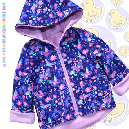 Childrens Zip or Button up coat - fully lined (0-12Y)